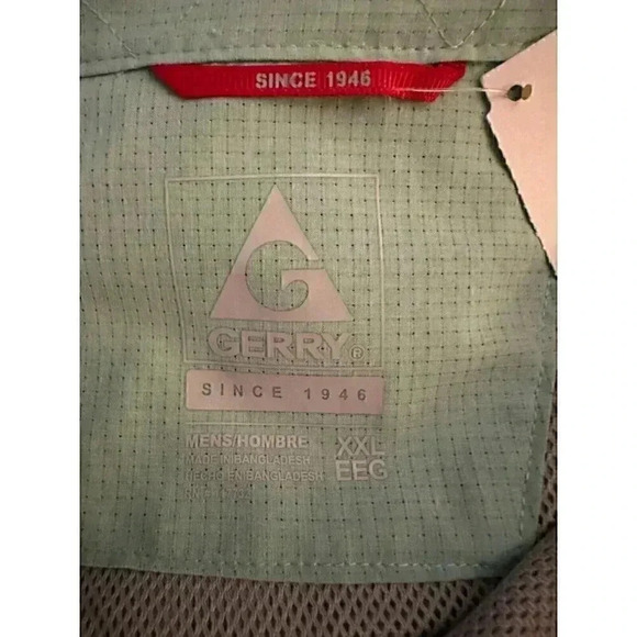 Lot of 2 Gerry performance vented button up shirts XXL zip front pocket NWOT - Picture 6 of 16